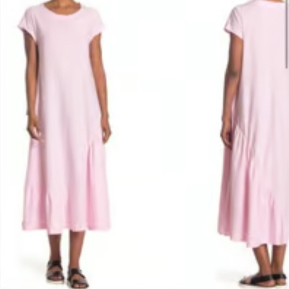 Free People Beach Light Pink Lena Midi Linen Blend Dress size small - Picture 3 of 6